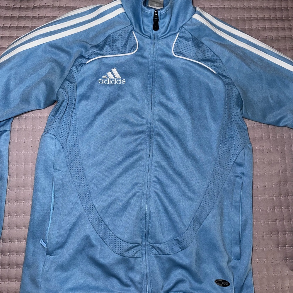 Adidas Light-Blue Clima Cool Track Jacket